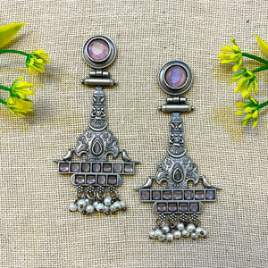 Pink Stone Long earrings Pink Stone Long earrings