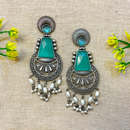 "Roova" Silver Look Alike Earring