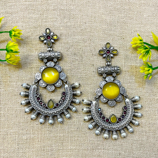 "Half Moon" Silver Look Alike Earrings