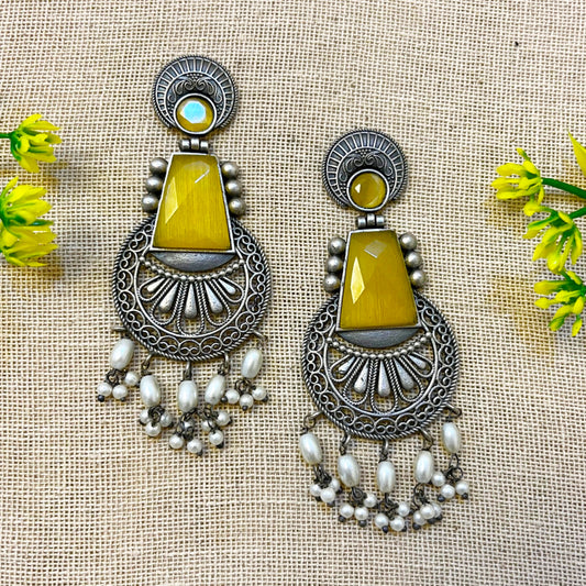 "Roova" Silver Look Alike Earring
