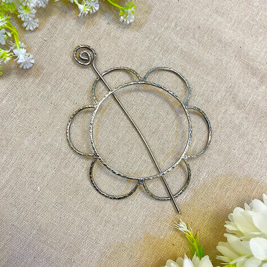 "Lumen" Silver Look Alike Oxidized Hair Bun