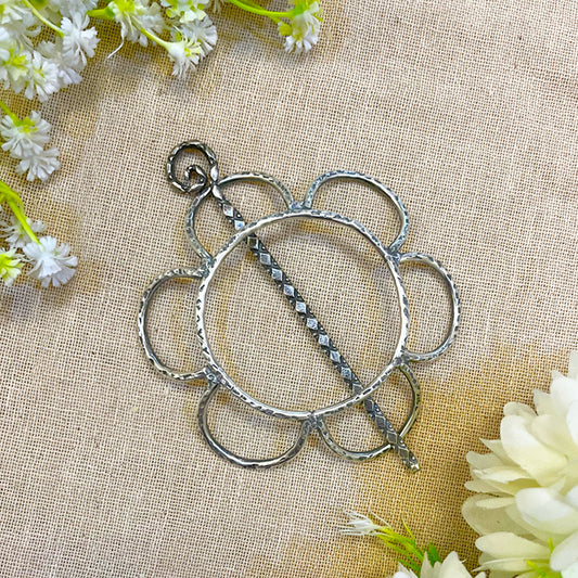 "Lumen" Silver Look Alike Oxidized Hair Bun