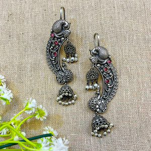"Mandli" Silver Look Alike Oxidized Earcuffs "Mandli" Silver Look Alike Oxidized Earcuffs