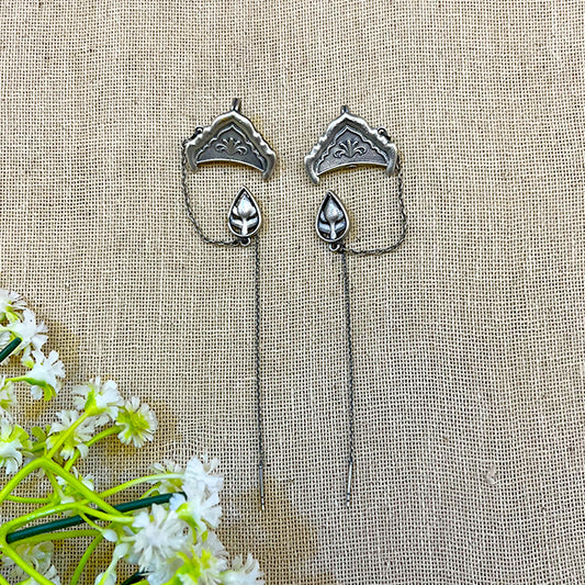 "Nitya" Silver Look Alike Oxidized Earcuffs