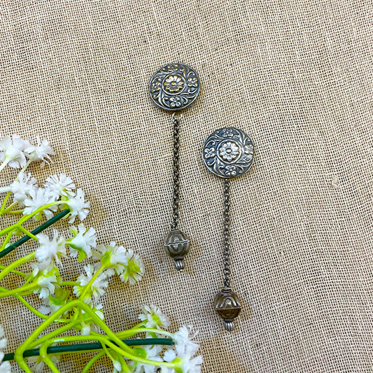 "Kirani" Silver Look Alike Oxidized Earrings