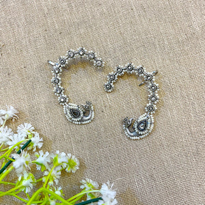 "Inaya" Silver Look Alike Stone Earcuffs "Inaya" Silver Look Alike Stone Earcuffs