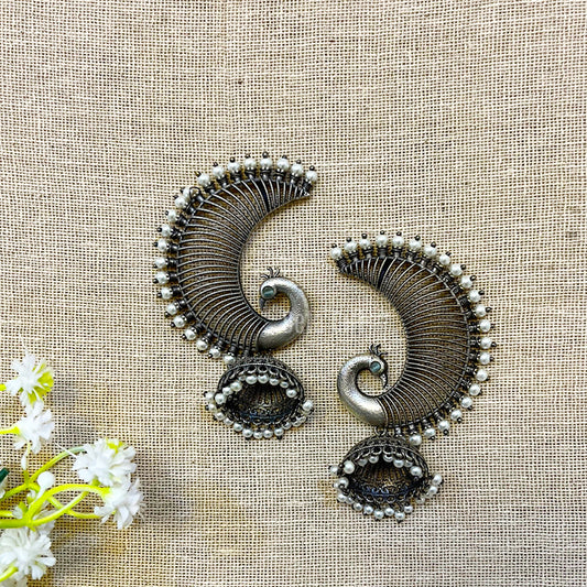 "Moti"Silver Look Alike Earring