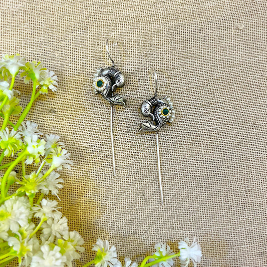 "Peaky" Silver Look Alike Pin Earcuffs