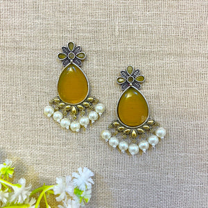 Yellow ethnic earrings Yellow ethnic earrings