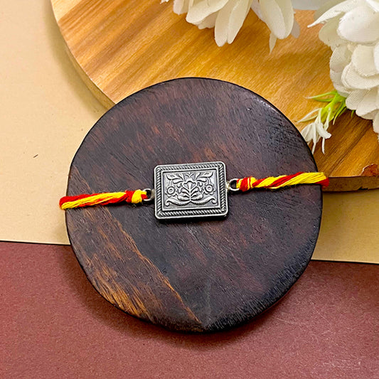 Mangalya Silver Look Alike Oxidised Rakhi