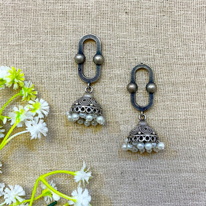 "Ember" Silver Look Alike Oxidized Earring "Ember" Silver Look Alike Oxidized Earring