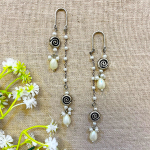 "Starlight" Silver Look Alike Oxidized Earring "Starlight" Silver Look Alike Oxidized Earring