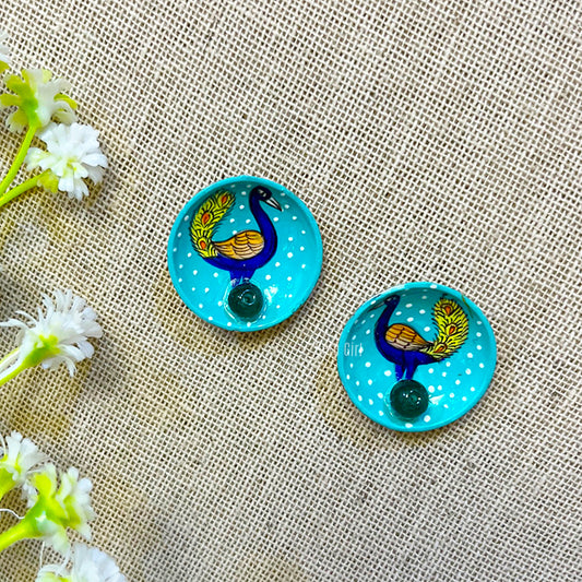 "Twirl" Silver Look Alike Oxidized Earring