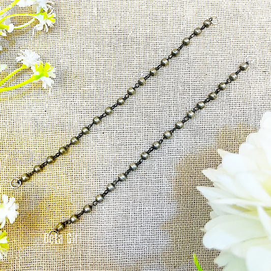 "Twist" Silver Look Alike Oxidized Ear Chain