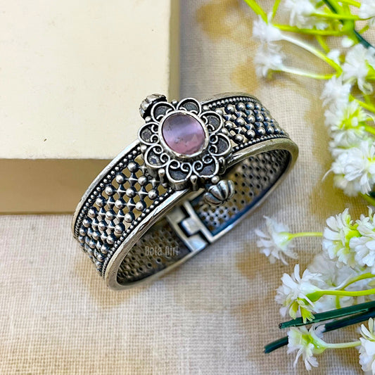 "Royal" Silver Look Alike Oxidized Kada