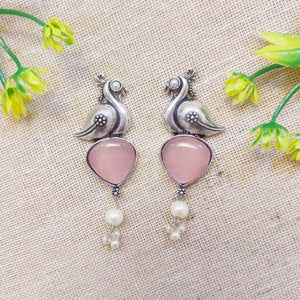 "Kalit" Silver Look Alike Stone Earrings "Kalit" Silver Look Alike Stone Earrings