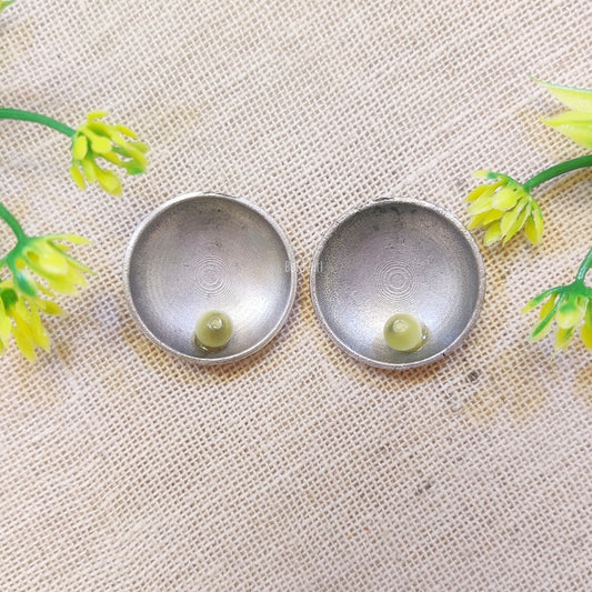 "Dreamy Dot" Silver Look Alike Stud Earrings