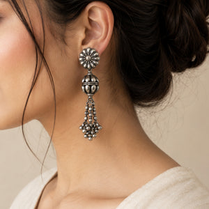 Chimes Long Oxidized Earring Chimes Long Oxidized Earring