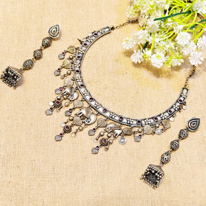 "Solis"Silver Look Alike Oxidized Choker "Solis"Silver Look Alike Oxidized Choker