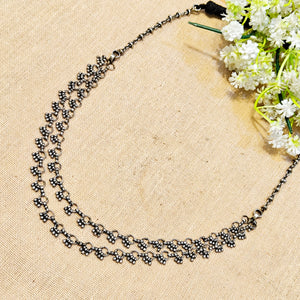 "Nysa"Silver Look Alike Oxidized Choker "Nysa"Silver Look Alike Oxidized Choker