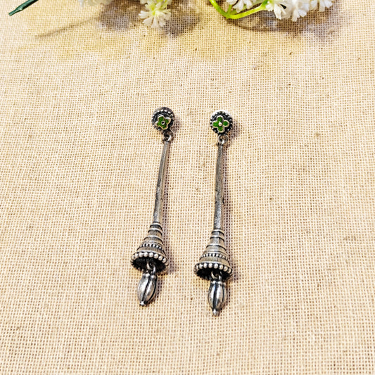 "Hasti"Silver Look Alike Oxidized Earring