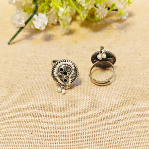 "Serenity"Silver Look Alike Oxidized Ring "Serenity"Silver Look Alike Oxidized Ring