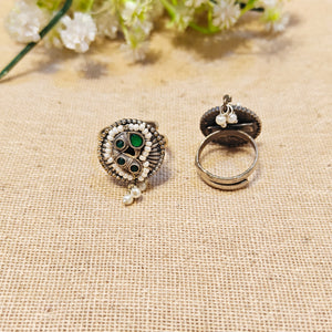 "Serenity"Silver Look Alike Oxidized Ring "Serenity"Silver Look Alike Oxidized Ring