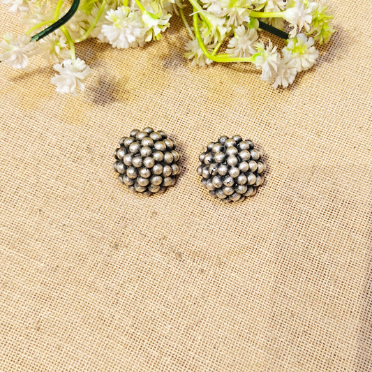 "Doots"Silver Look Alike Oxidized Earrings