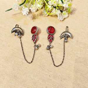 "Elaris"Silver Look Alike Stone Earcuffs "Elaris"Silver Look Alike Stone Earcuffs