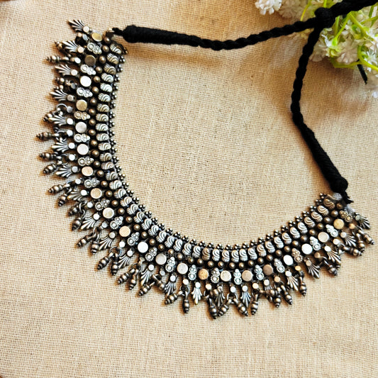 "Nori" Silver Look Alike Oxidized Choker