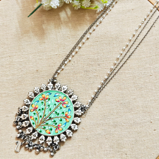 "Fish"Silver Look Alike Oxidized MobileChain