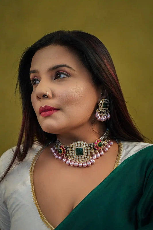 “Sapphire” Silver Plated Choker