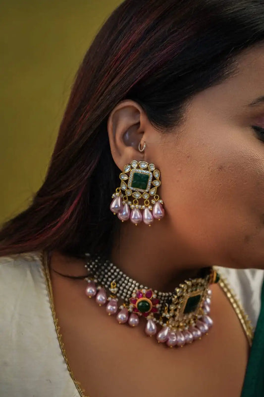 “Sapphire” Silver Plated Choker