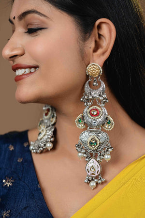 Layered statment earrings long Layered statment earrings long