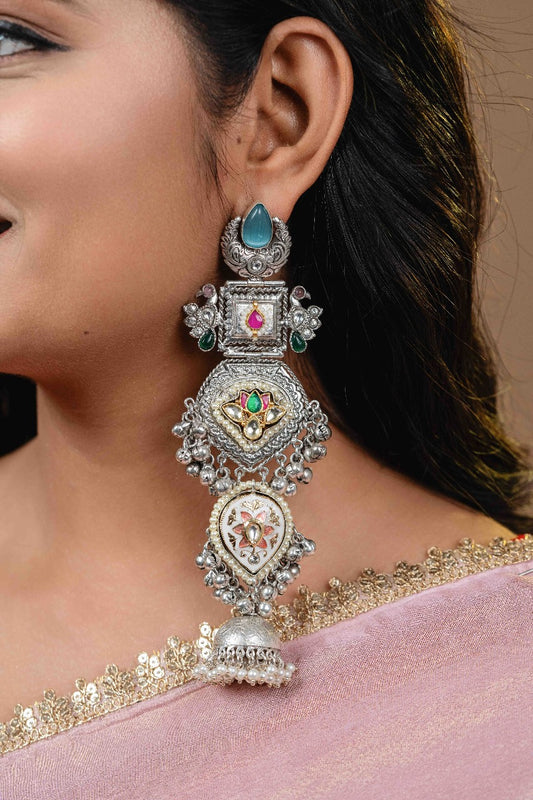 "Annarkali" Silver Plated Earrings