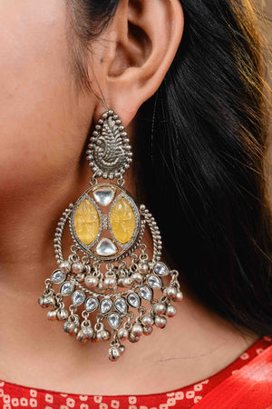 oxidized hoop earrings with ghungroo oxidized hoop earrings with ghungroo