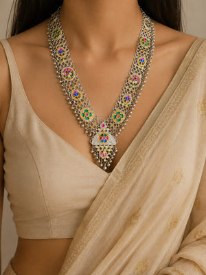 "Padmavati" Silver Look Alike Kundan Necklace "Padmavati" Silver Look Alike Kundan Necklace