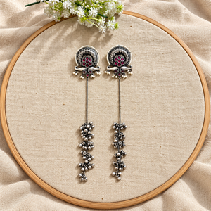 "Sumi" Silver Look Alike Stone Earrings "Sumi" Silver Look Alike Stone Earrings
