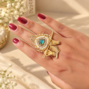 "Pihu"Silver Look Alike Gold Ring "Pihu"Silver Look Alike Gold Ring