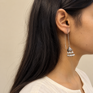 "Rhea"Silver Look Alike Oxidized Earring "Rhea"Silver Look Alike Oxidized Earring