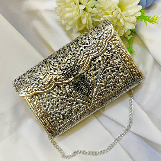 " Kairo " Silver Look Alike Purse
