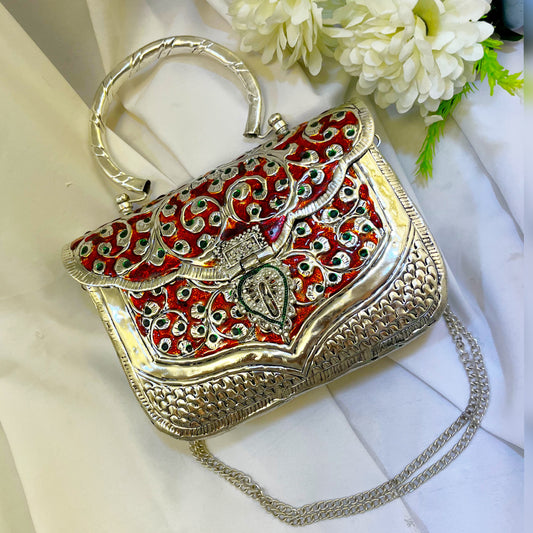 "Orrin" Silver Look Alike Purse