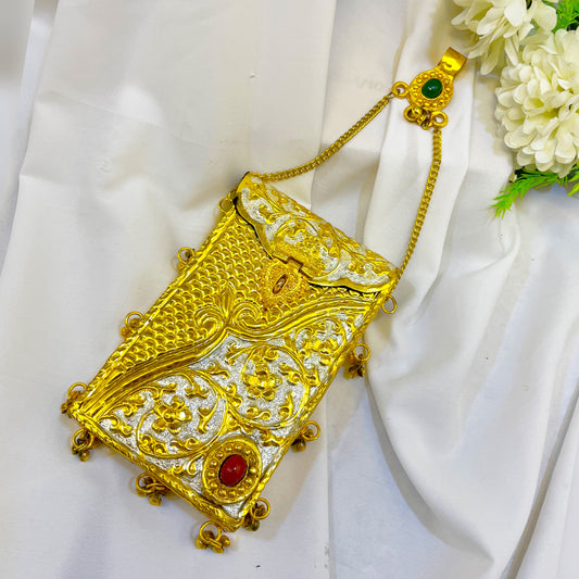 " grace " Silver Look Alike Dual Tone Purse