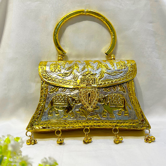 "Aspen"Silver Look Alike Dual Tone Purse