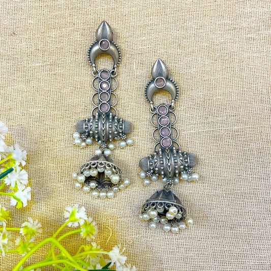 "Nile" Silver Look Alike Oxidized EArrings