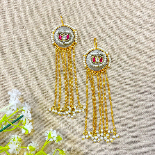 "Ivaly" Silver Look Alike Long Earrings