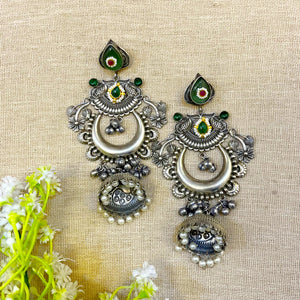 antique silver jhumkas antique silver jhumkas