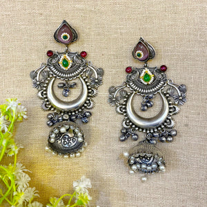 antique silver jhumkas antique silver jhumkas