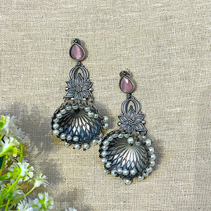 silver Jhumka earrings silver Jhumka earrings