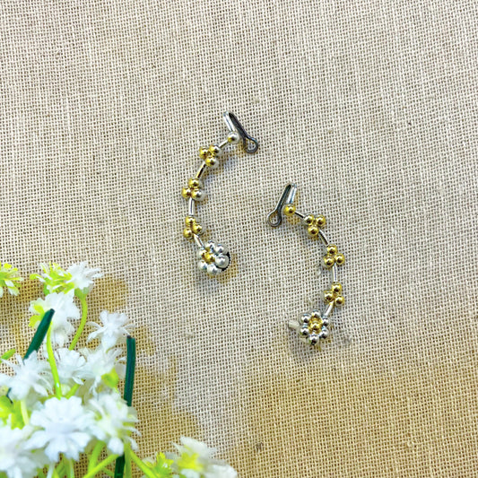 "Lattice" Silver Look Alike Dual Tone Earcuff